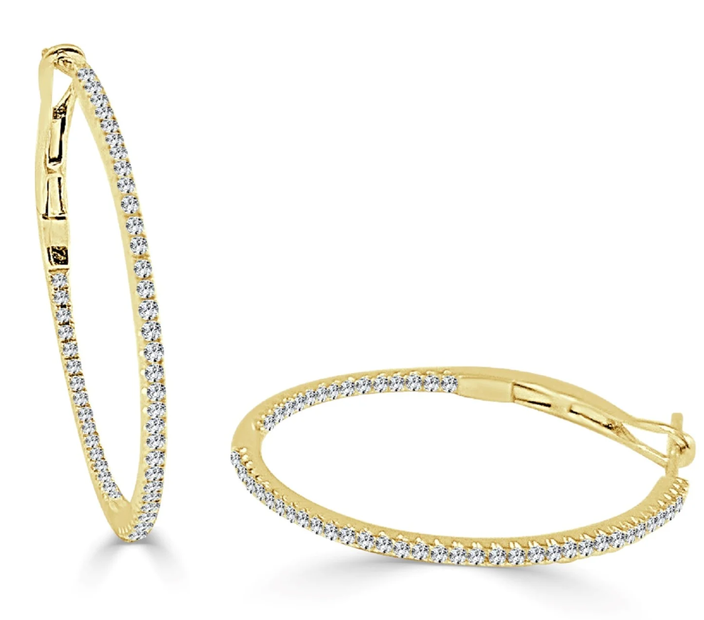 Leonardo Diamond Hoop Earrings