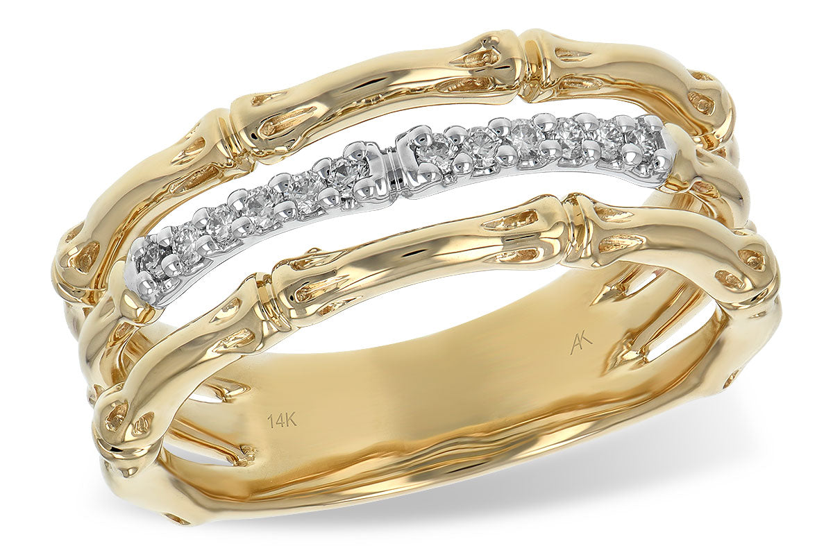 Allison Kaufman Triple Row Diamond Fashion Ring