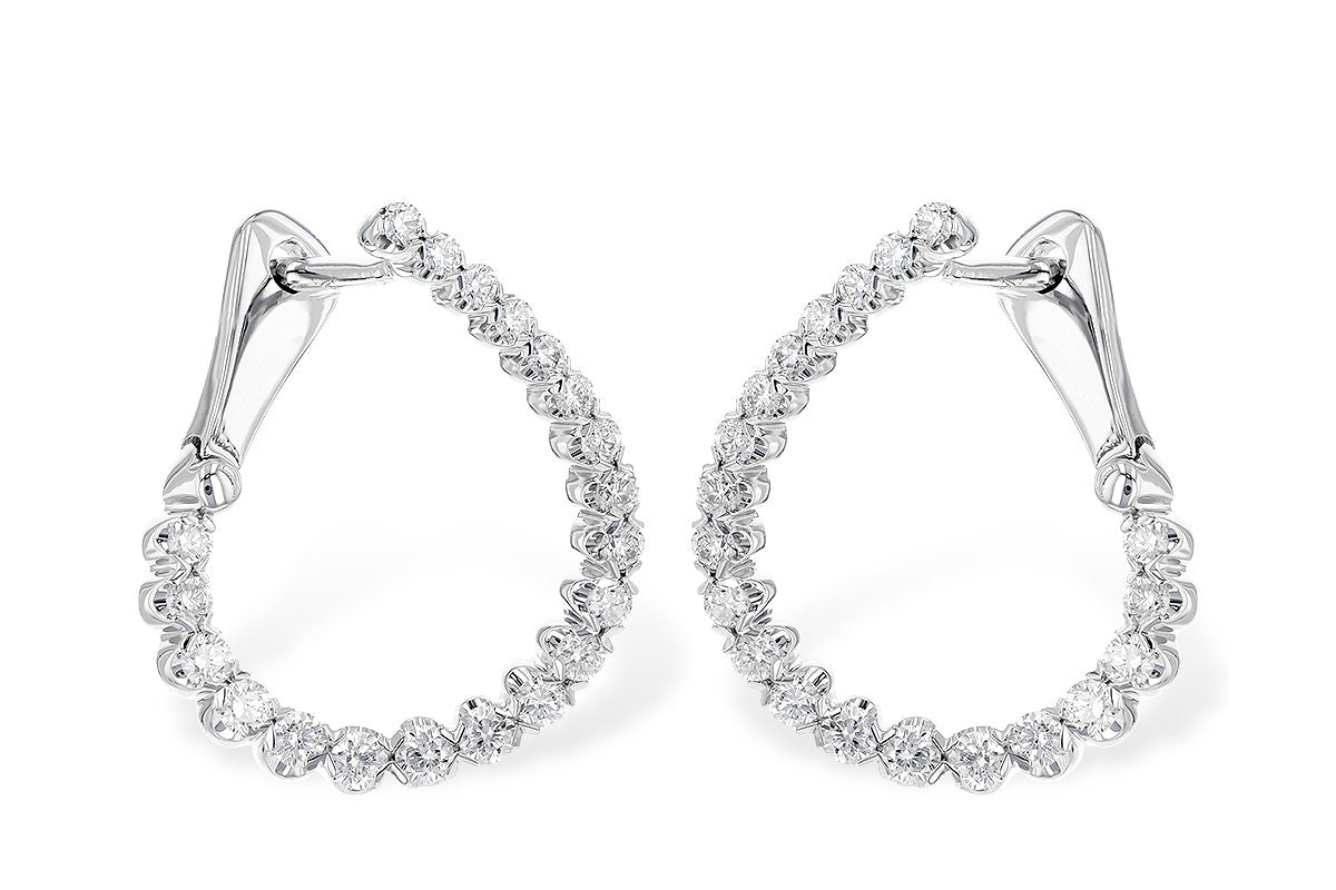 Allison Kaufman Front-to-Back Diamond Hoop Earrings