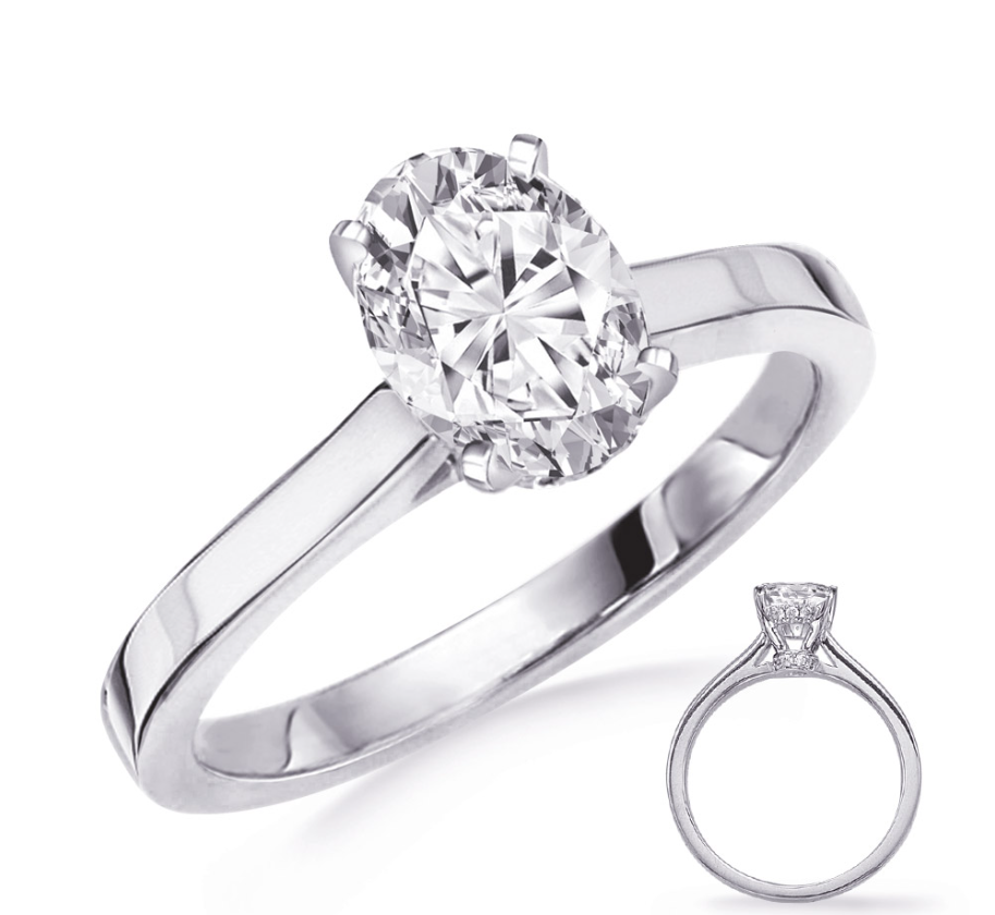 S.Kashi Hidden Halo Diamond Engagement Ring