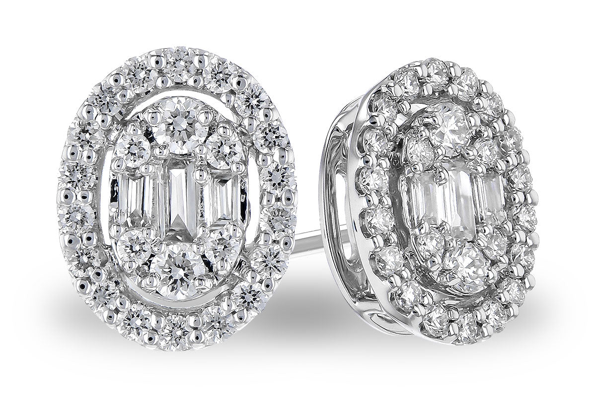 Allison Kaufman Oval Baguette Stud Earrings