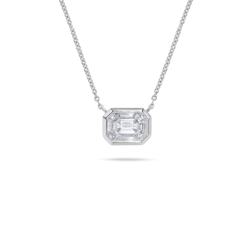 Leonardo Diamond Baguette Pendant