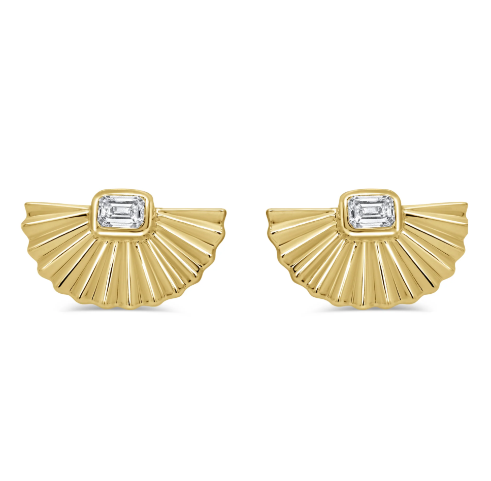 Sabrina Designs Diamond Fan Earrings