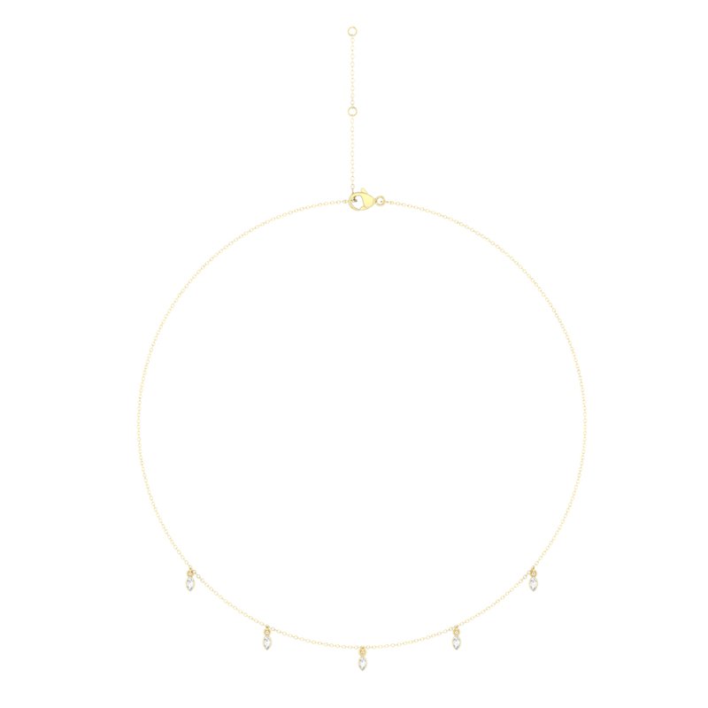 Costar Maqruise Diamond Station Necklace