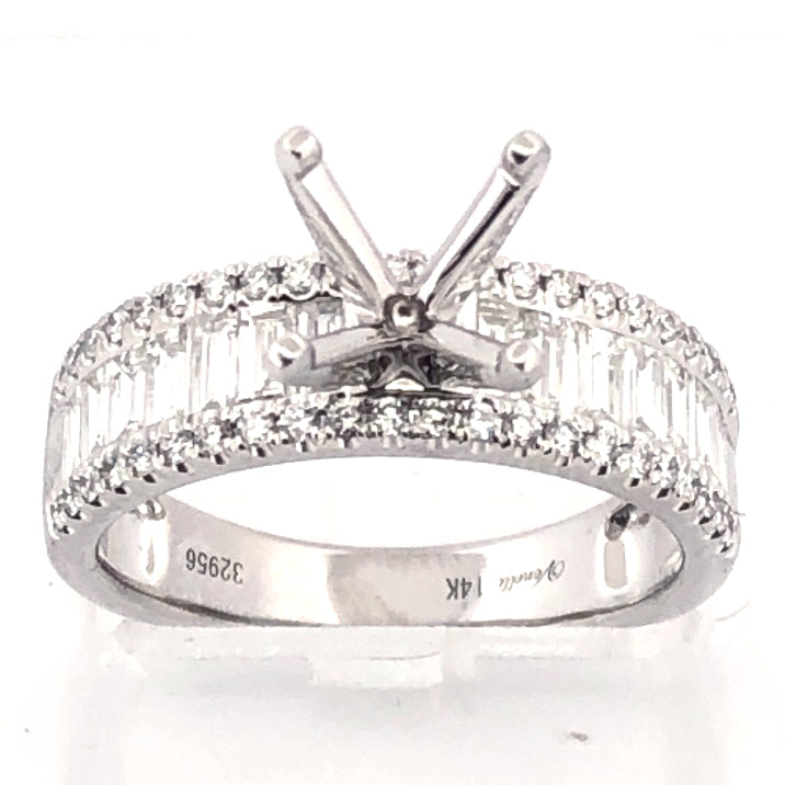 Baguette Diamond Semi-mount Ring