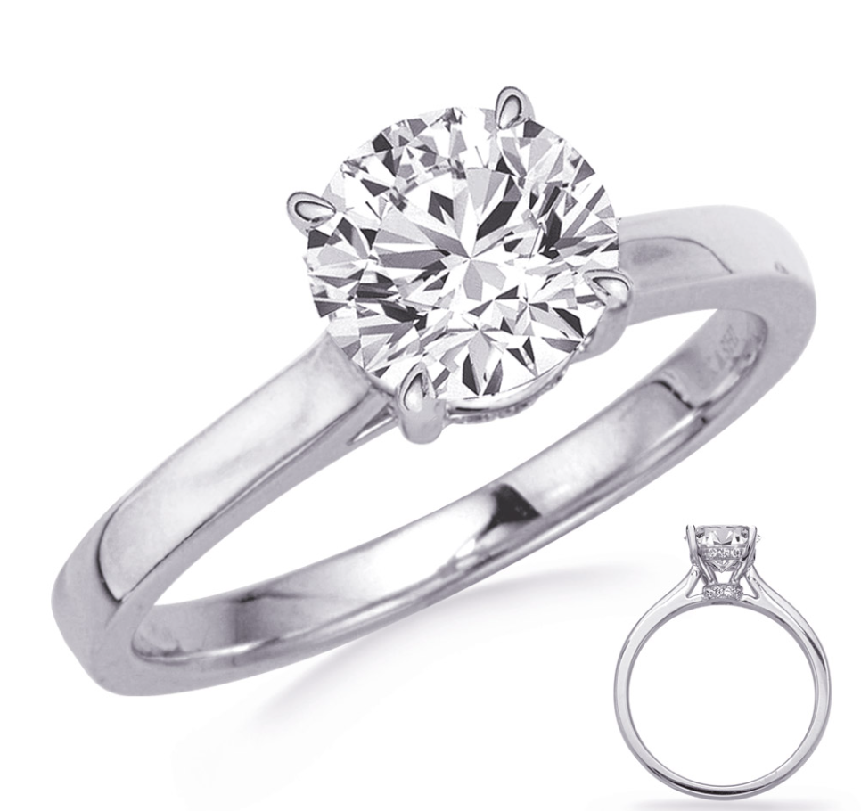 S.Kashi Hidden Halo Diamond Engagement Ring