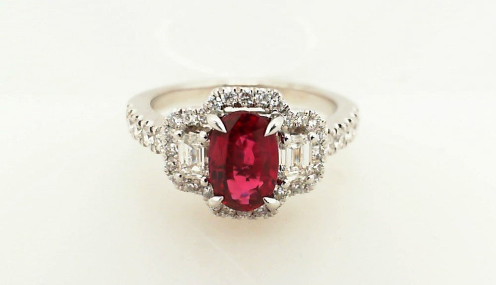 Nasbro Ruby and Diamond Fashion Ring