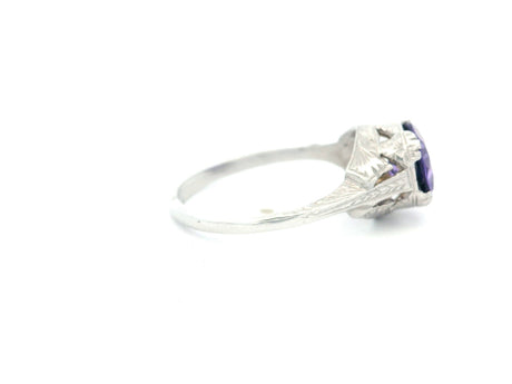 Estate Vintage Amethyst Filagree Ring