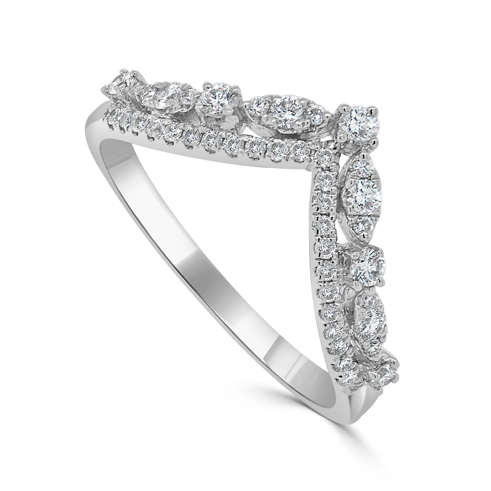 Sabrina Design Diamond Chevron Ring