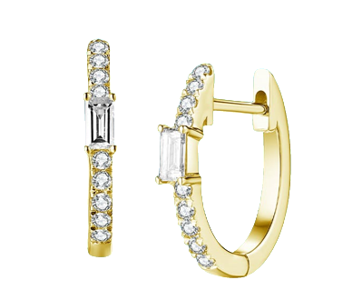 Diasun Diamond Hoop Earrings