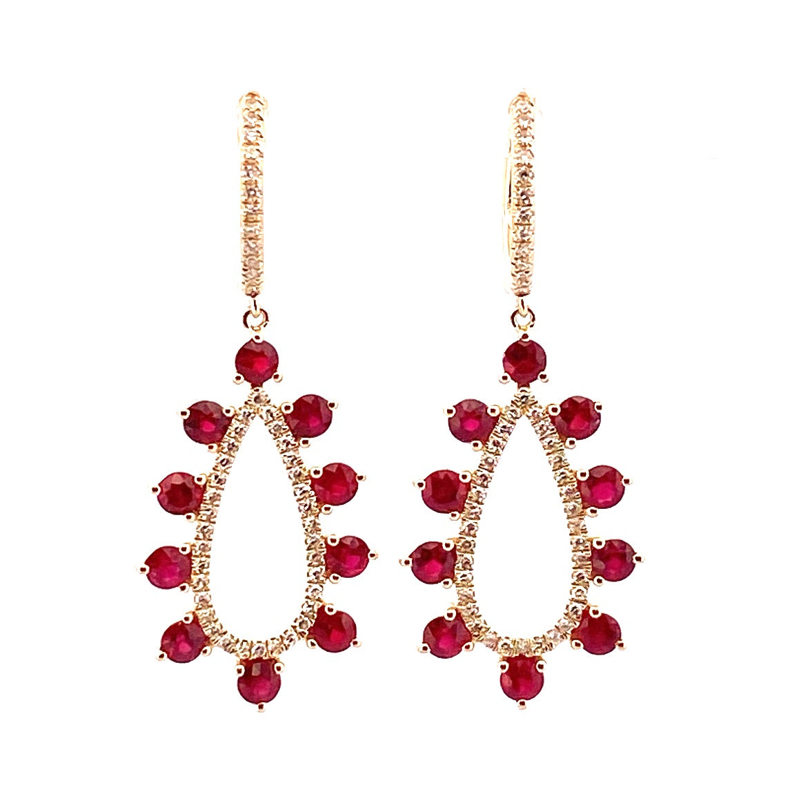 Venetti Ruby Teardrop Earrings