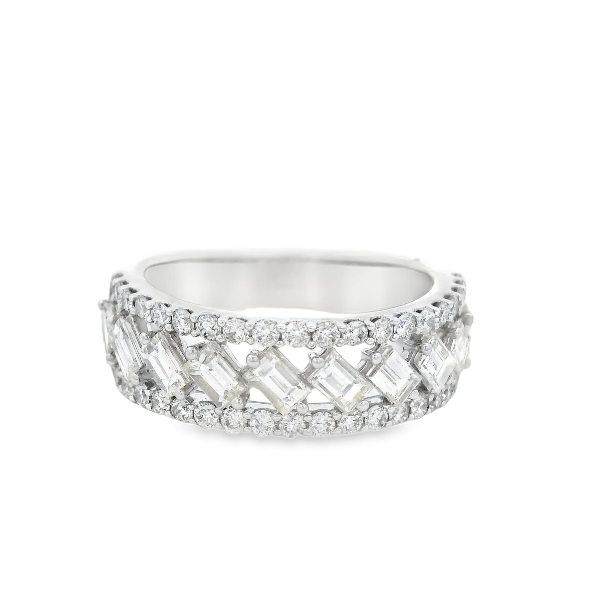 Heera Moti Baguette Diamond Ring
