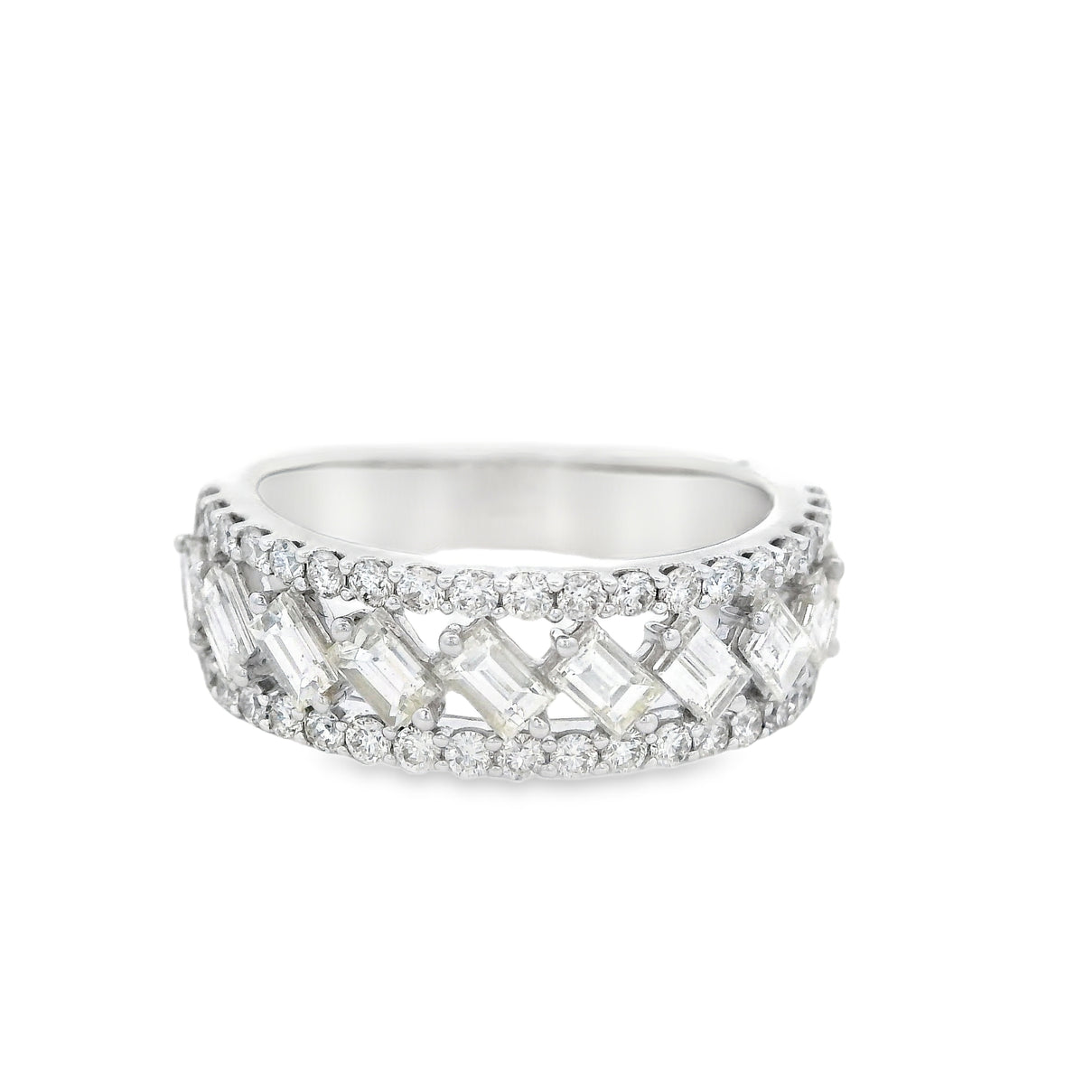 Heera Moti Baguette Diamond Ring