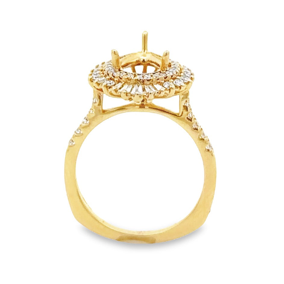 SDC Creations Double Halo Semi-mount Ring
