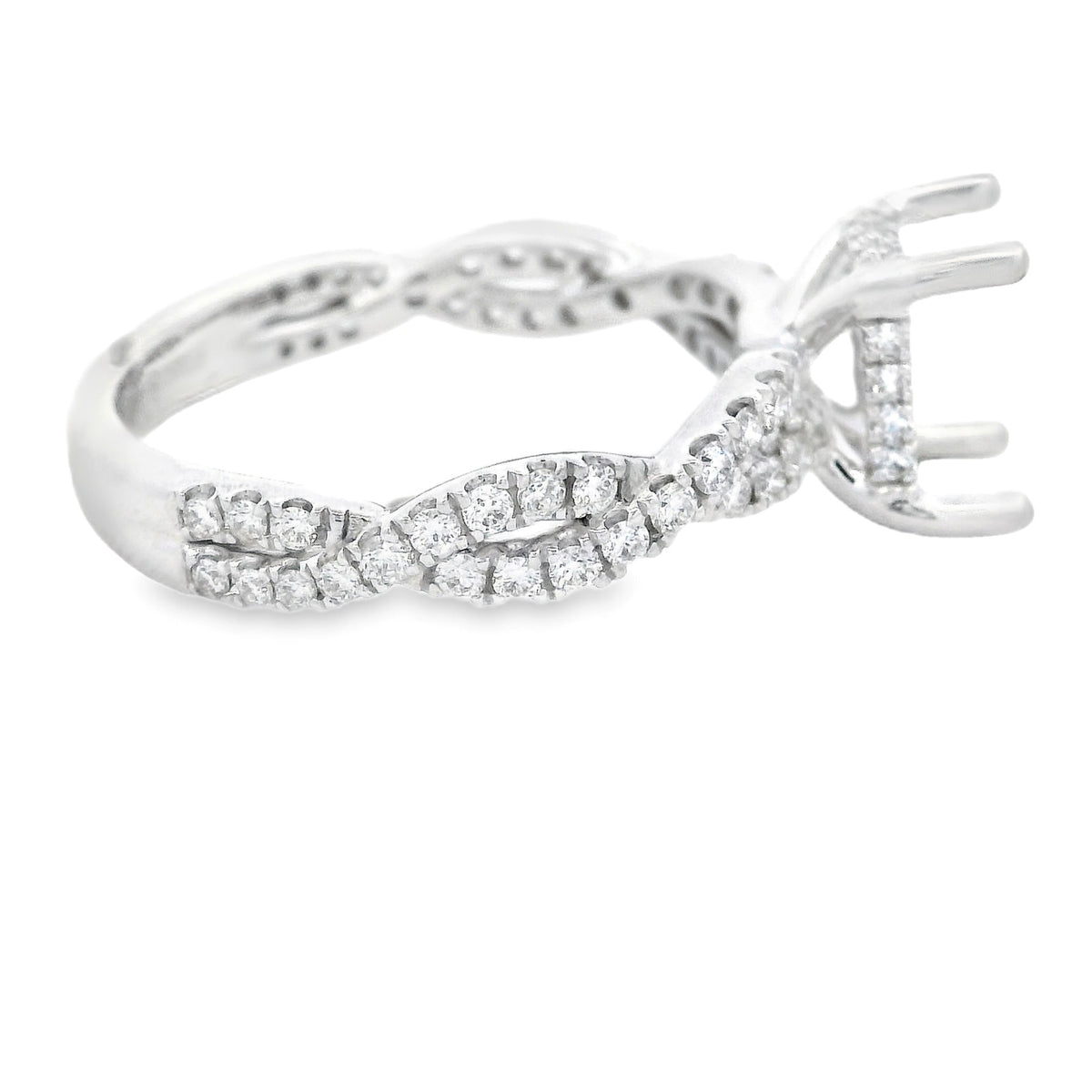 Herra Moti Platinum Hidden Halo Engagement Ring