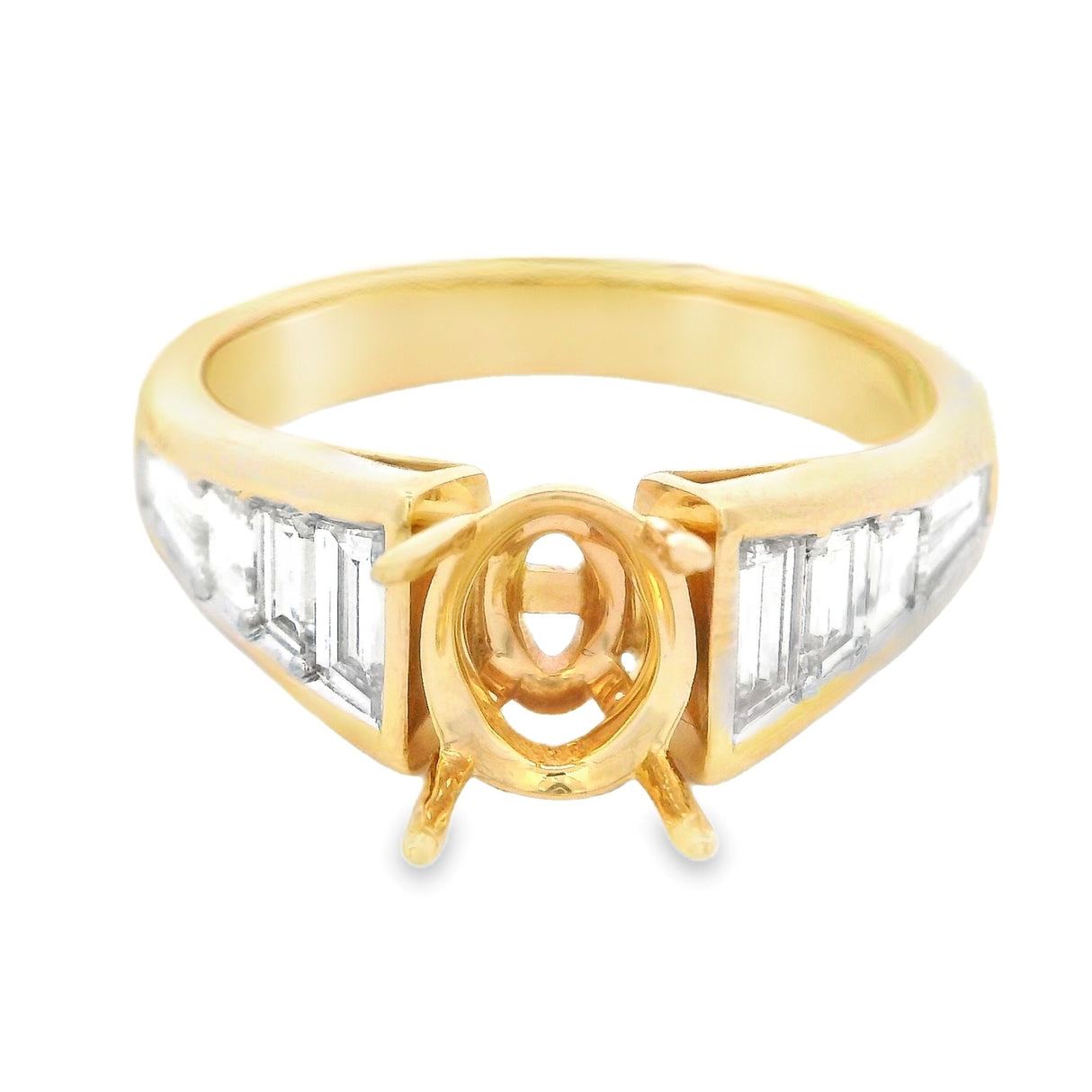 Heera Moti Baguette Diamond Anniversary Ring
