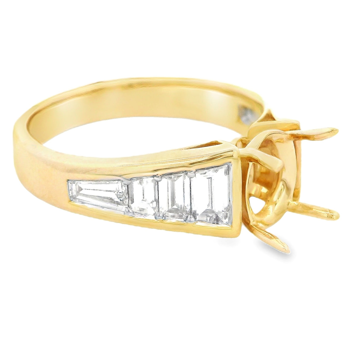 Heera Moti Baguette Diamond Anniversary Ring