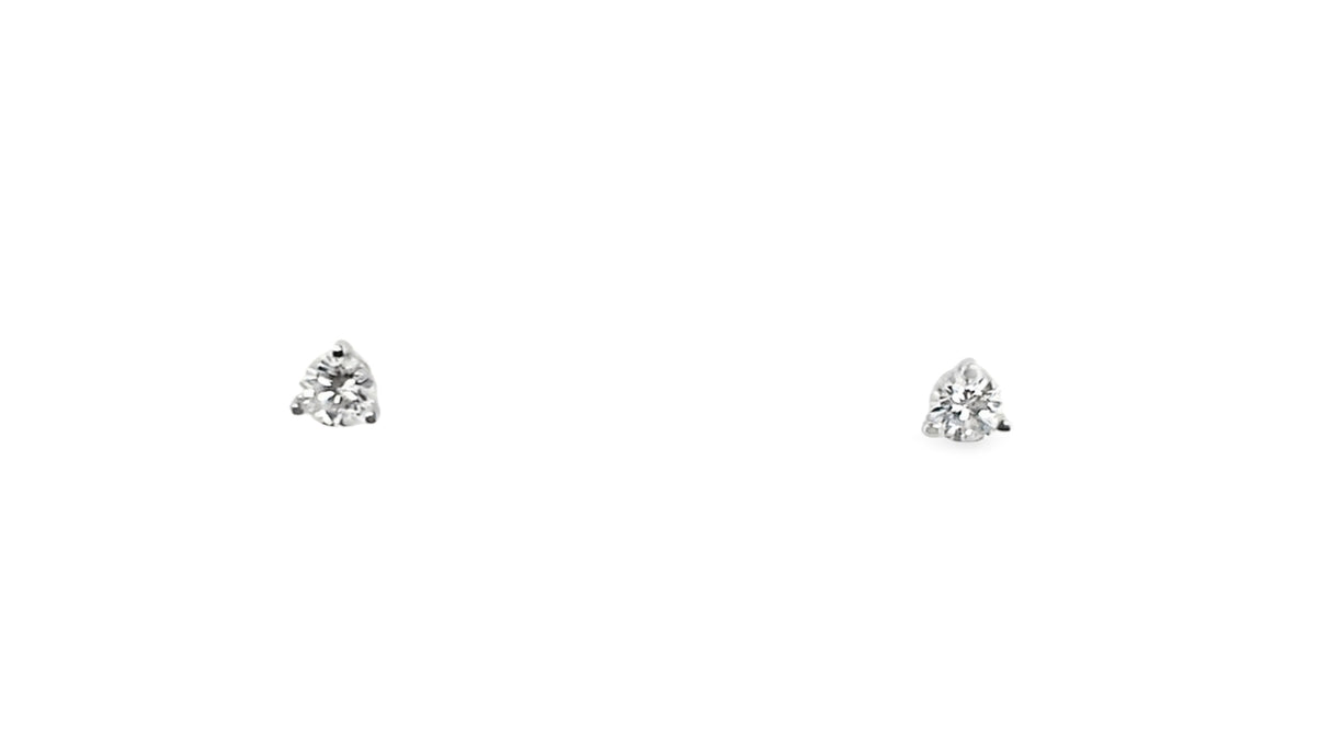 Whitestone Diamond Solitaire Stud Earrings