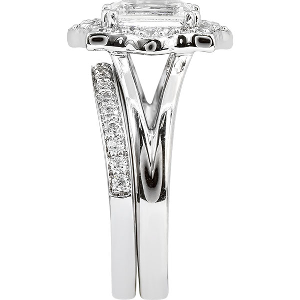Rego White Gold Semi-Mount Engagement Set