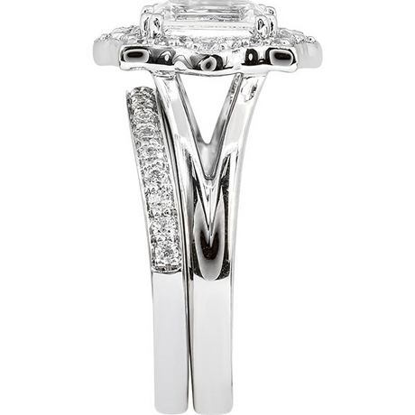 Rego White Gold Semi-Mount Engagement Set