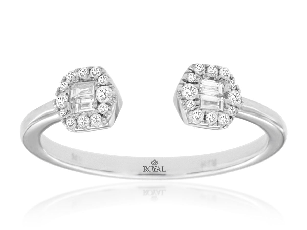 Royal Jewelry Bypass Diamond Fashion Ring