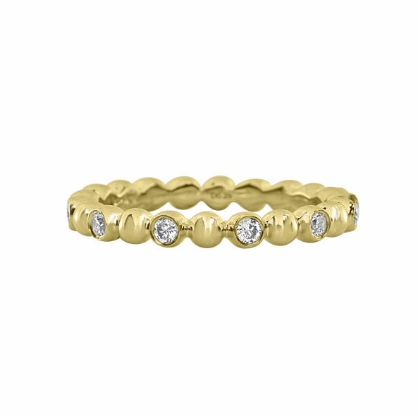 Almor Designs Beaded Diamond Anniversary Band