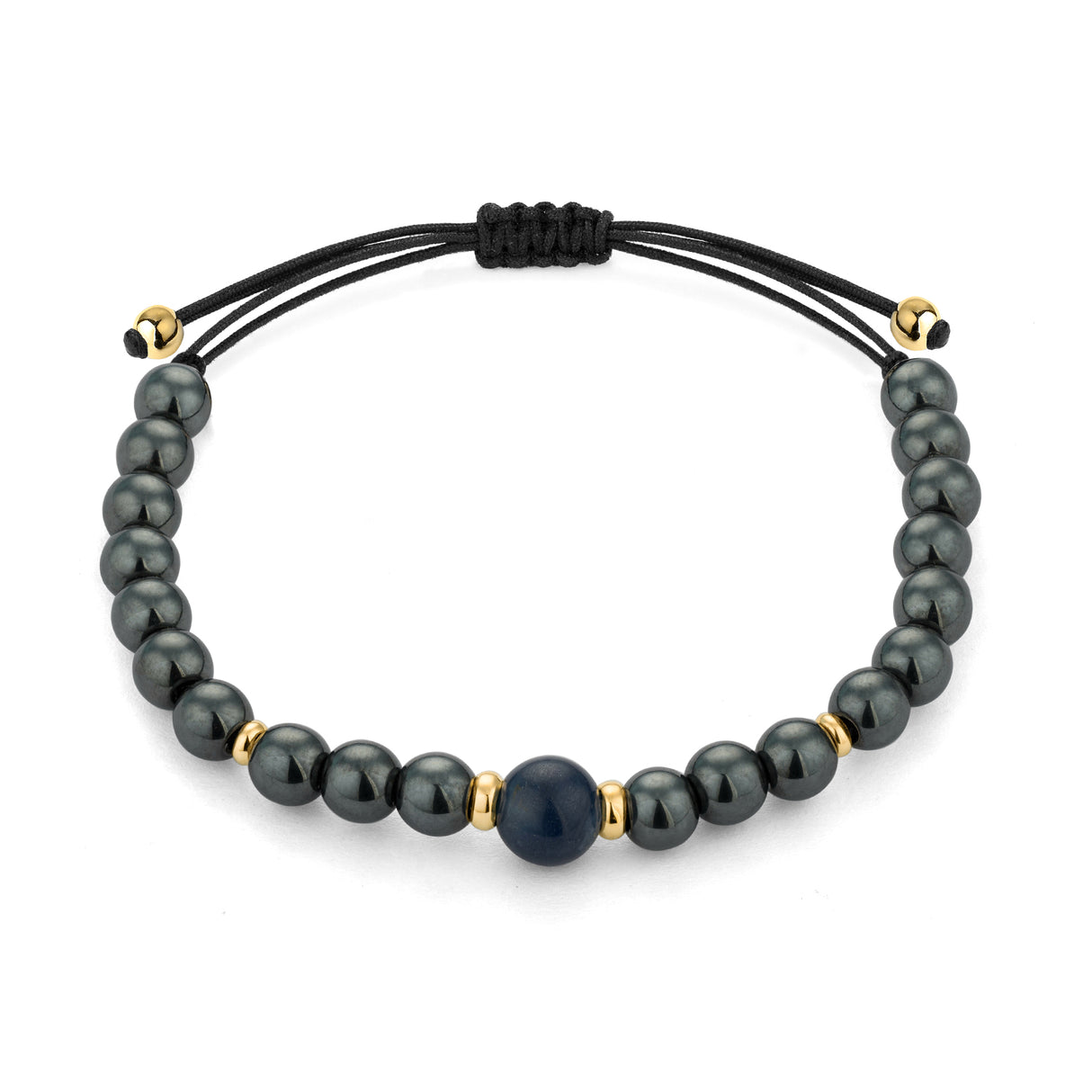 Facet Barcelona Hematite and Sapphire Bracelet