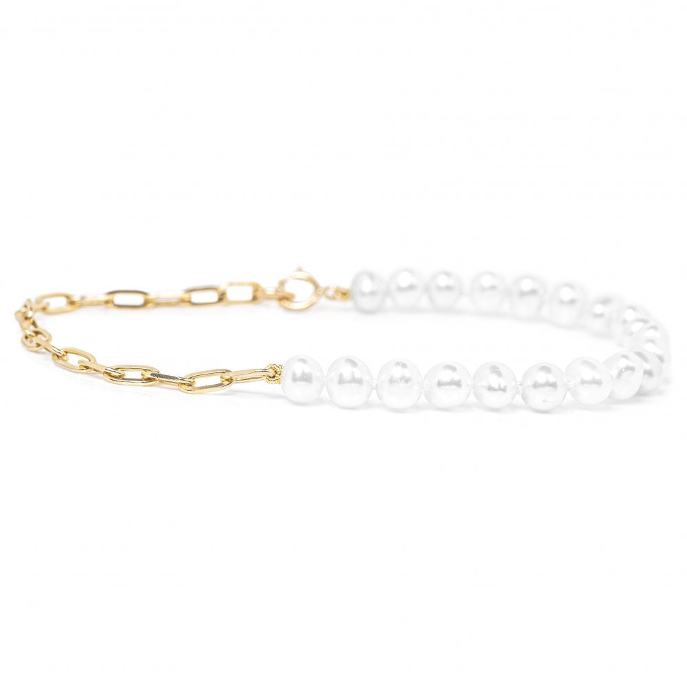 Pearl Paperclip Bracelet
