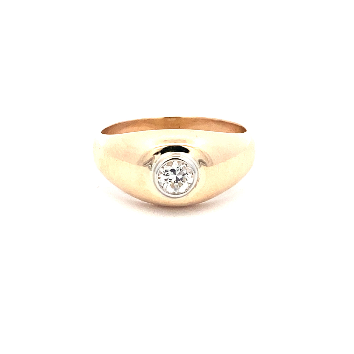Men's Bezel-Set Solitaire Diamond Ring