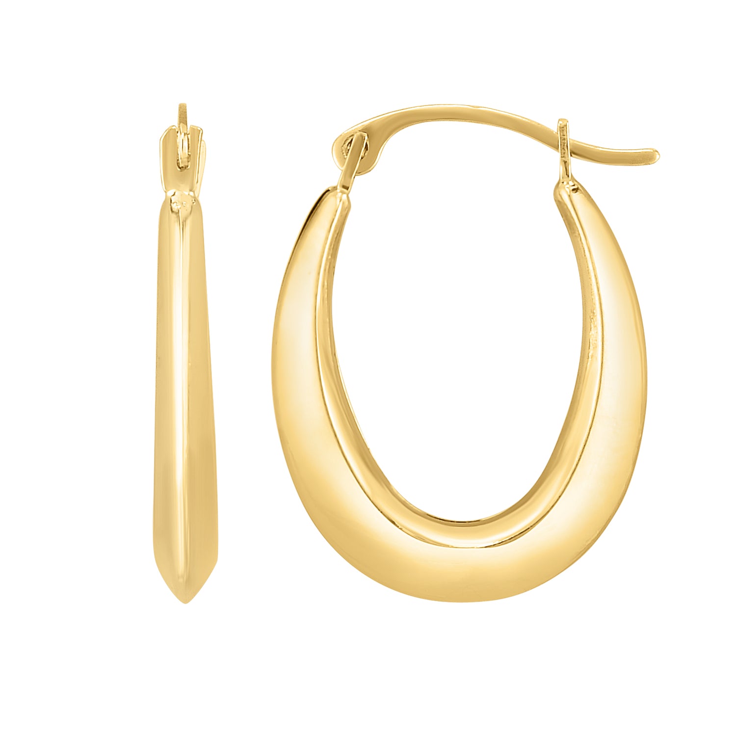 Royal Chain Oval Hoop Earrings