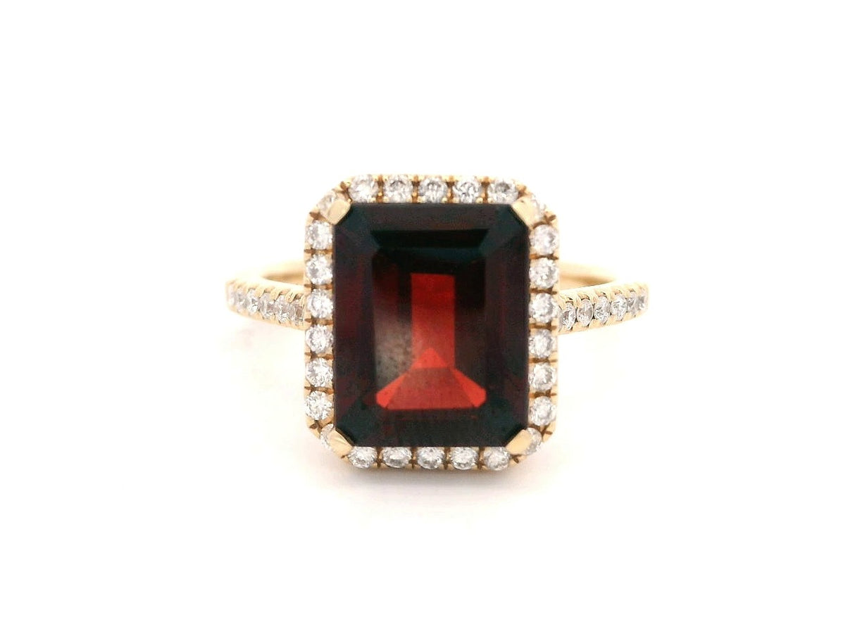 GBC Garnet and Diamond Fashion Ring