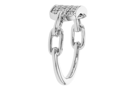 Allison Kaufman Pavé Diamond Paperclip Ring