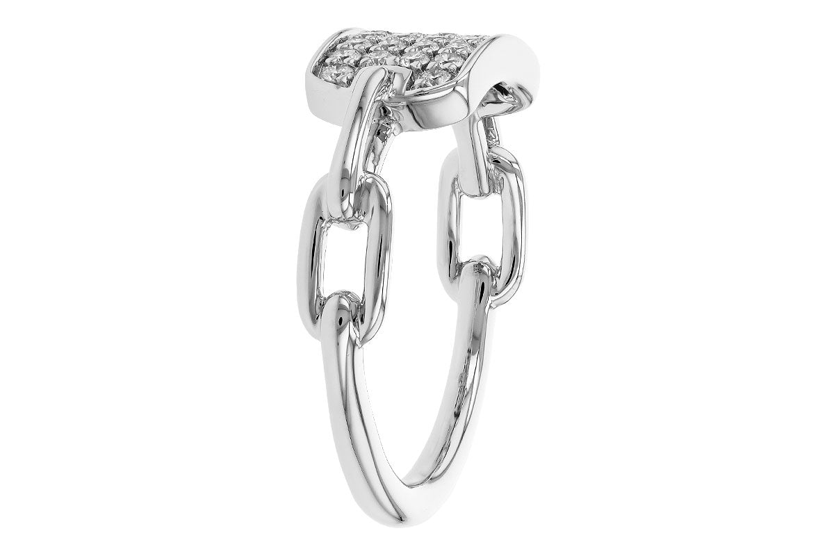 Allison Kaufman Pavé Diamond Paperclip Ring