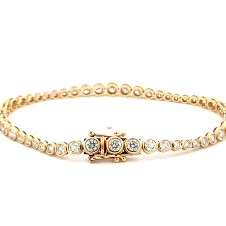 Graduated Diamond Bezel Tennis Bracelet