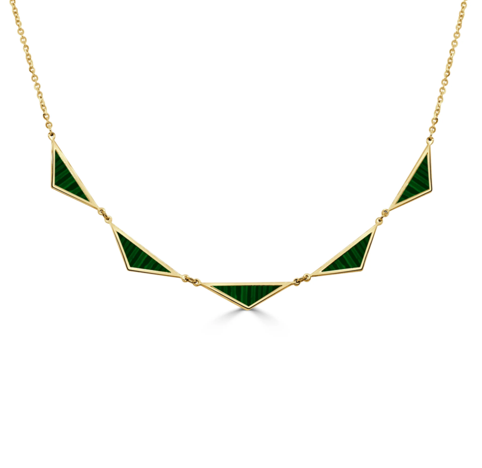 Sabrina Designs Malachite Station Necklace