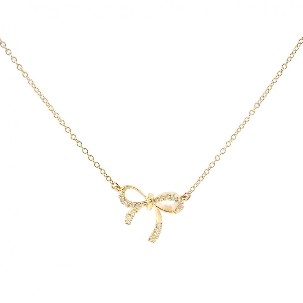 AGI Diamond Bow Necklace