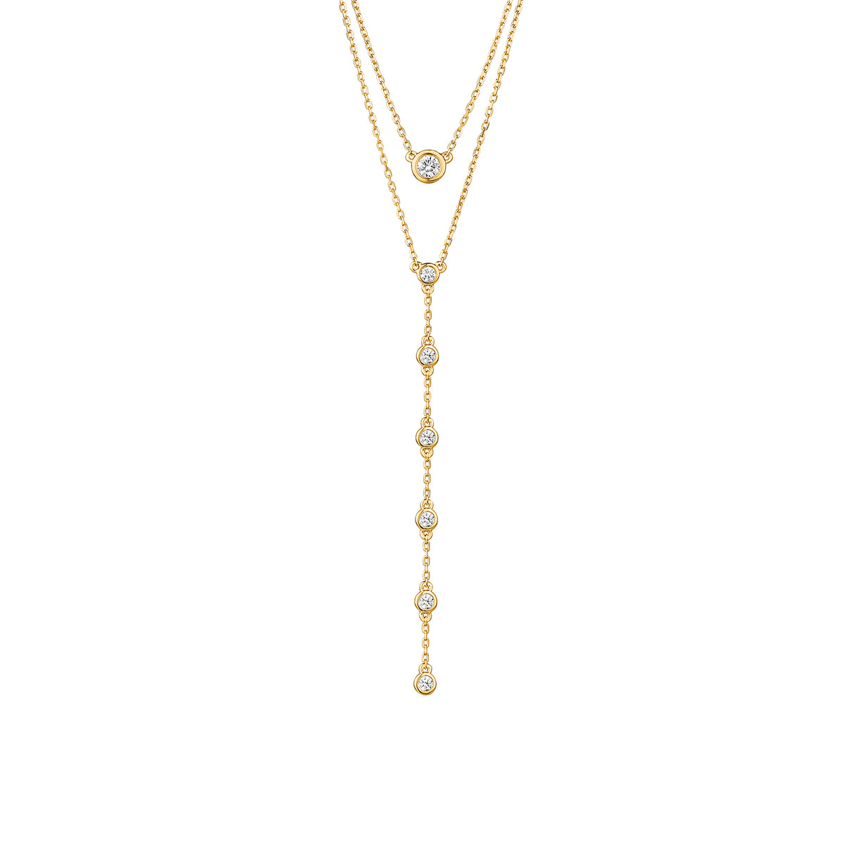 Facet Barcelona Diamond Bezel Necklace