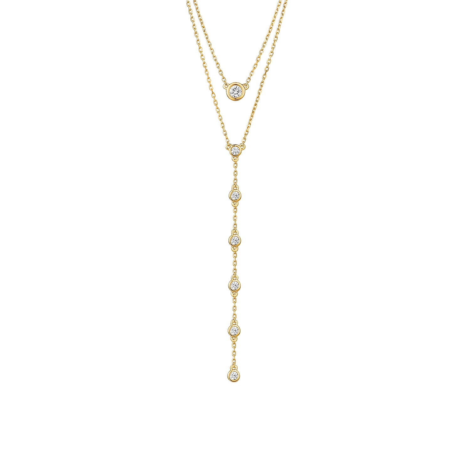 Facet Barcelona Diamond Bezel Necklace