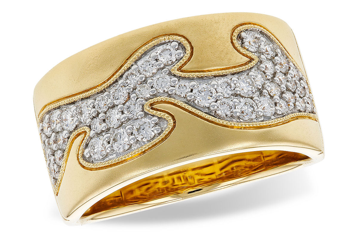 Allison Kaufman Satin Diamond Wave Ring