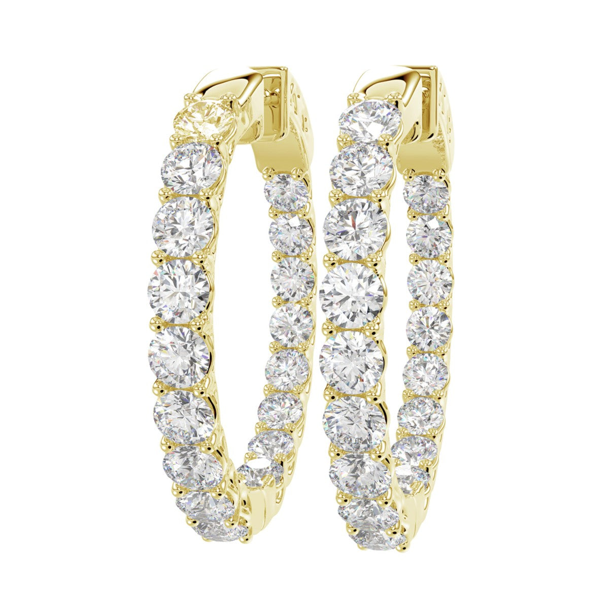 Ethos - Certified Lab Diamond Hoop Earrings 3.00ctw