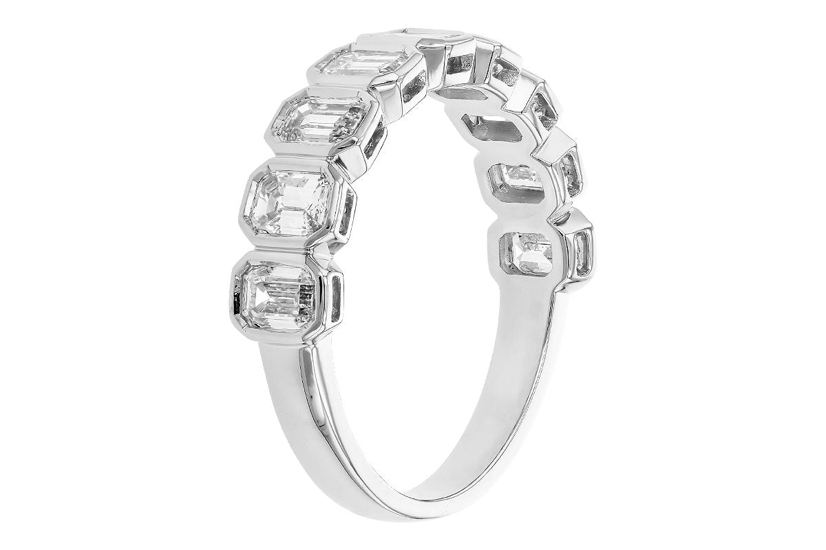 Allison Kaufman Yellow Gold Emerald Cut Diamond Ring