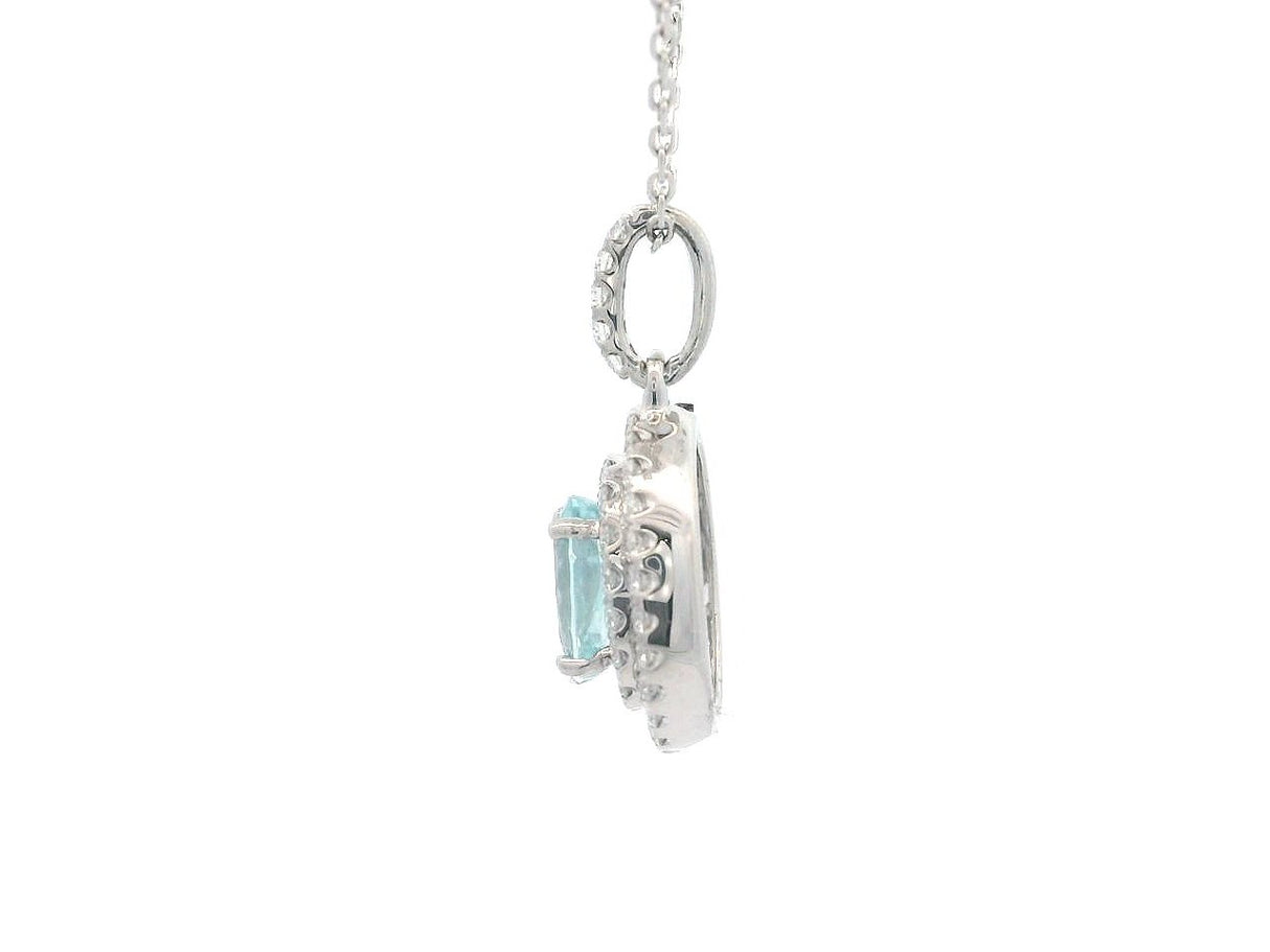GBC Oval Blue Zircon Pendant