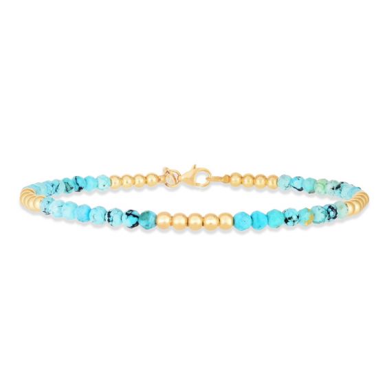 Royal Chain Turquoise Pallina Bead Bracelet