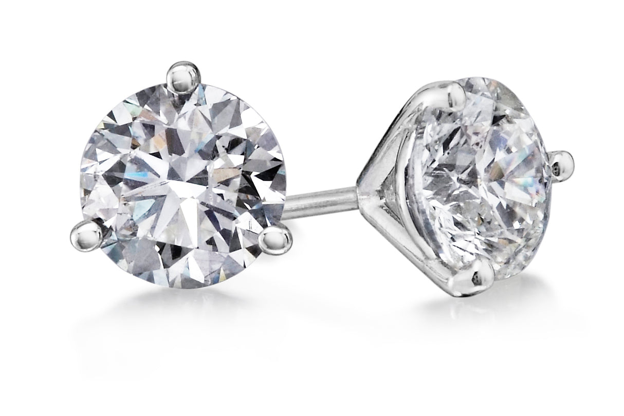 OM Diamond Martini Stud Earrings