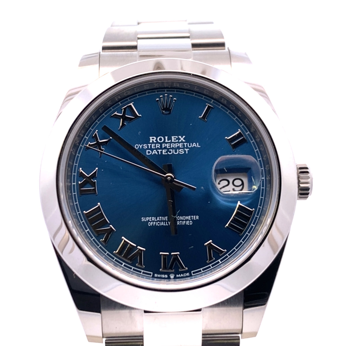 2021 Rolex Datejust 126300 Blue Roman Dial 41mm