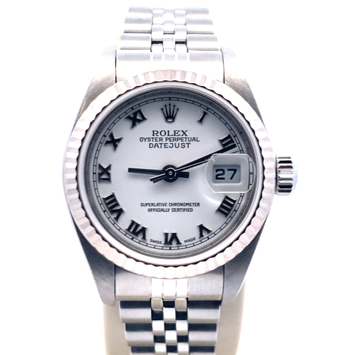 2001 Rolex Datejust 79174 White Roman Dial 26mm