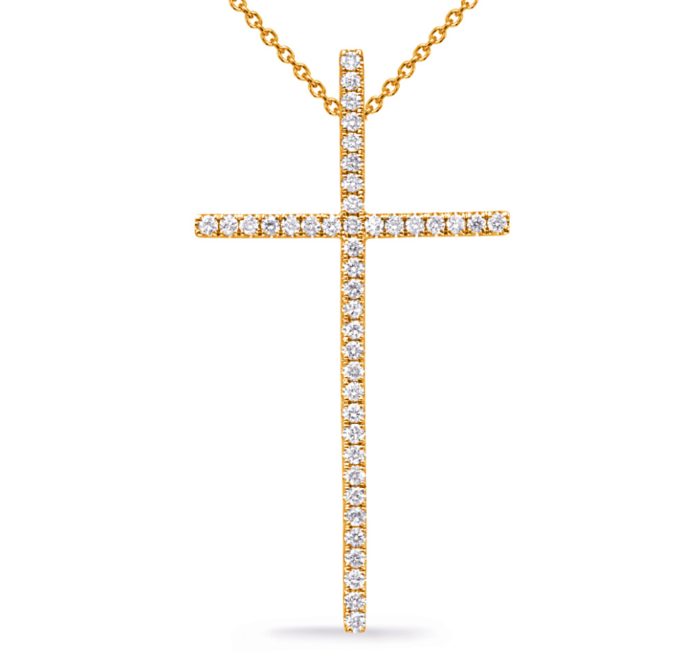 S.Kashi Diamond Cross Pendant