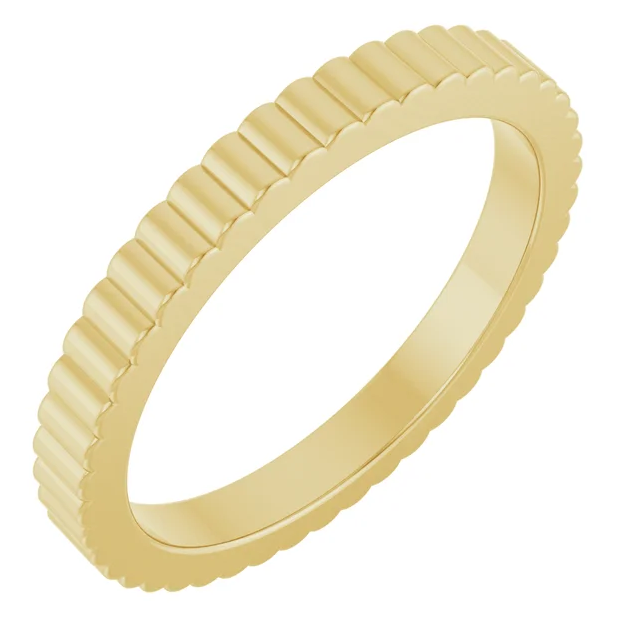 Stuller Grooved Gold Band