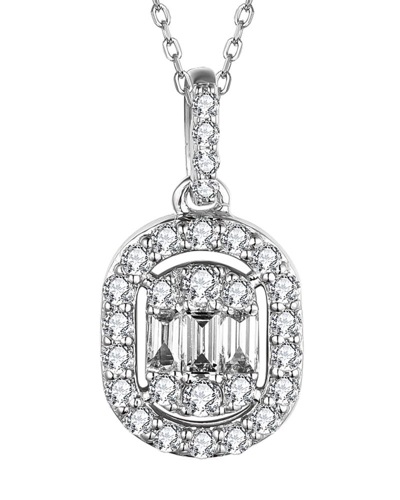 Diasun Diamond Halo Cluster Pendant