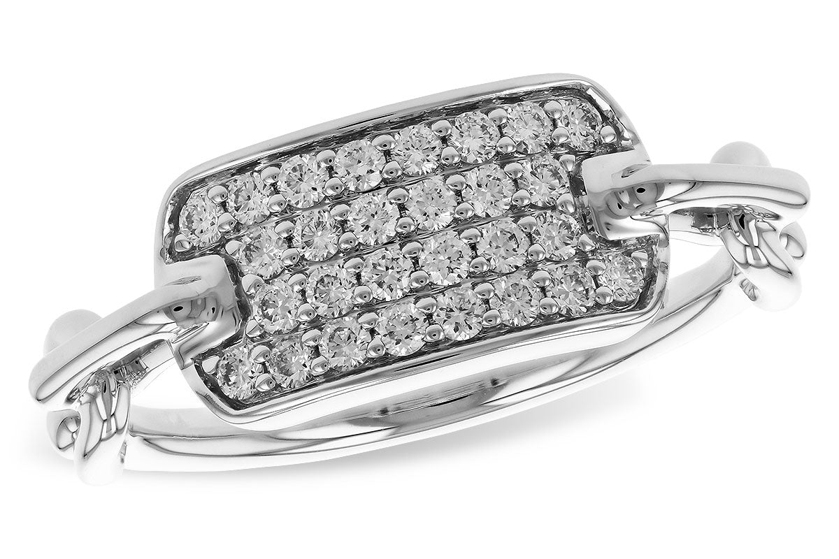Allison Kaufman Pavé Diamond Paperclip Ring